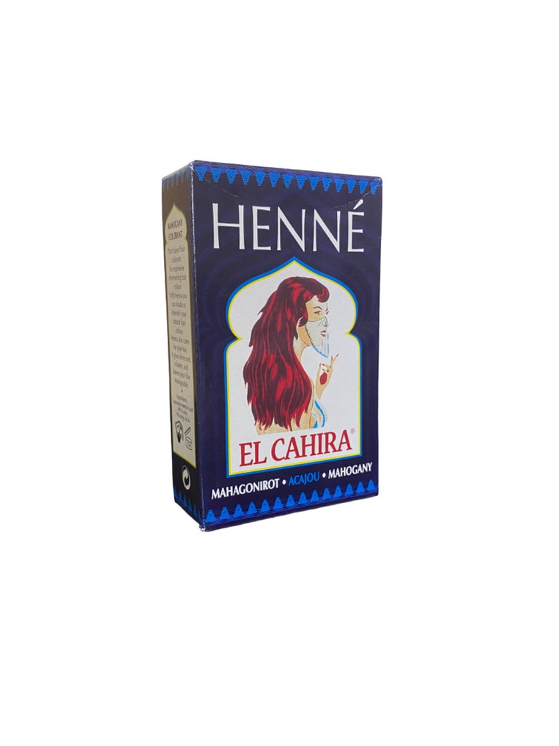 Henna el cahira 90g mahogany mahogany henna hair dye image 1