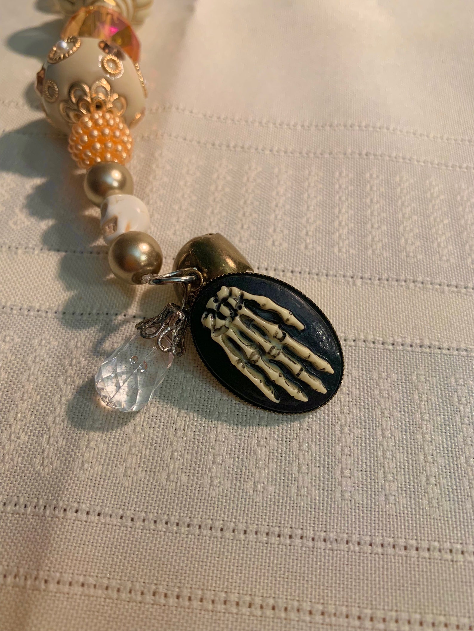 Bejeweled Bone Beaded Belt Bells - Etsy