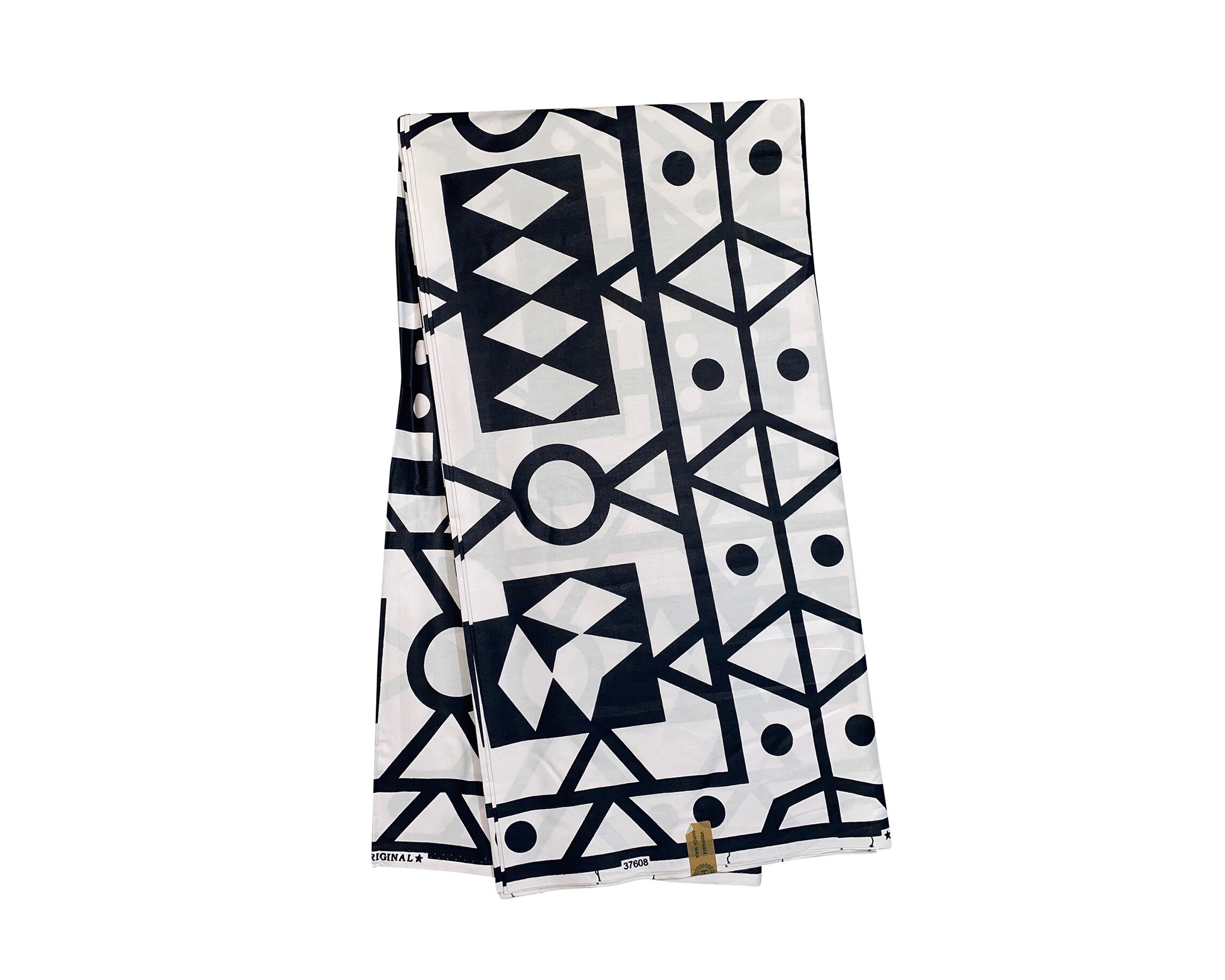 White Black Samacaca Samakaka Angola Ankara African Print Fabric 6 ...