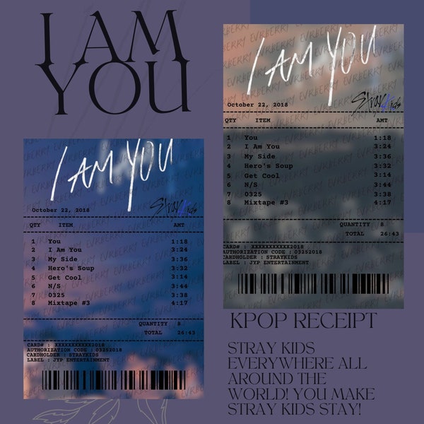 Stray Kids | I am YOU| Kpop Receipt