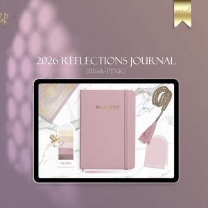 Cyfrowy Bujo do Dziennika Ramadanu 2026 – PUSTE Refleksje, Różowy, 99 Naklejek z Nazwami (Planer Cyfrowy PDF)