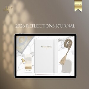 Cyfrowy Bujo do Dziennika Ramadanu 2026 – PUSTE Refleksje, Biały, Naklejki z 99 imionami (Planer cyfrowy PDF)