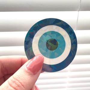 Holographic Nazar Sticker – 2” Waterproof Vinyl Sticker
