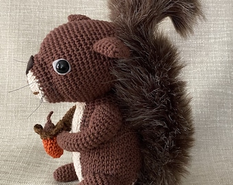 Skippy the cotton crocheted squirrel pattern on PDF format  easy to follow