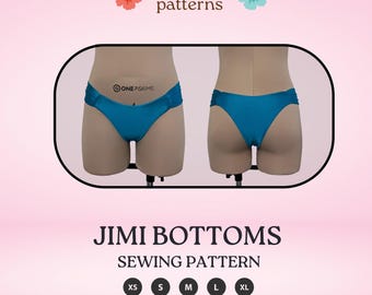Bikini pattern bottoms cheeky skimpy swimsuit sewing pattern
