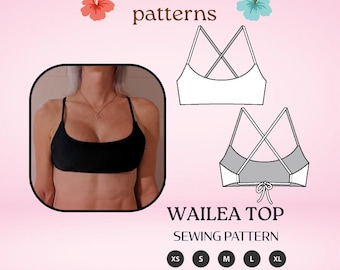 Bikini pattern pdf surf top strappy reversible