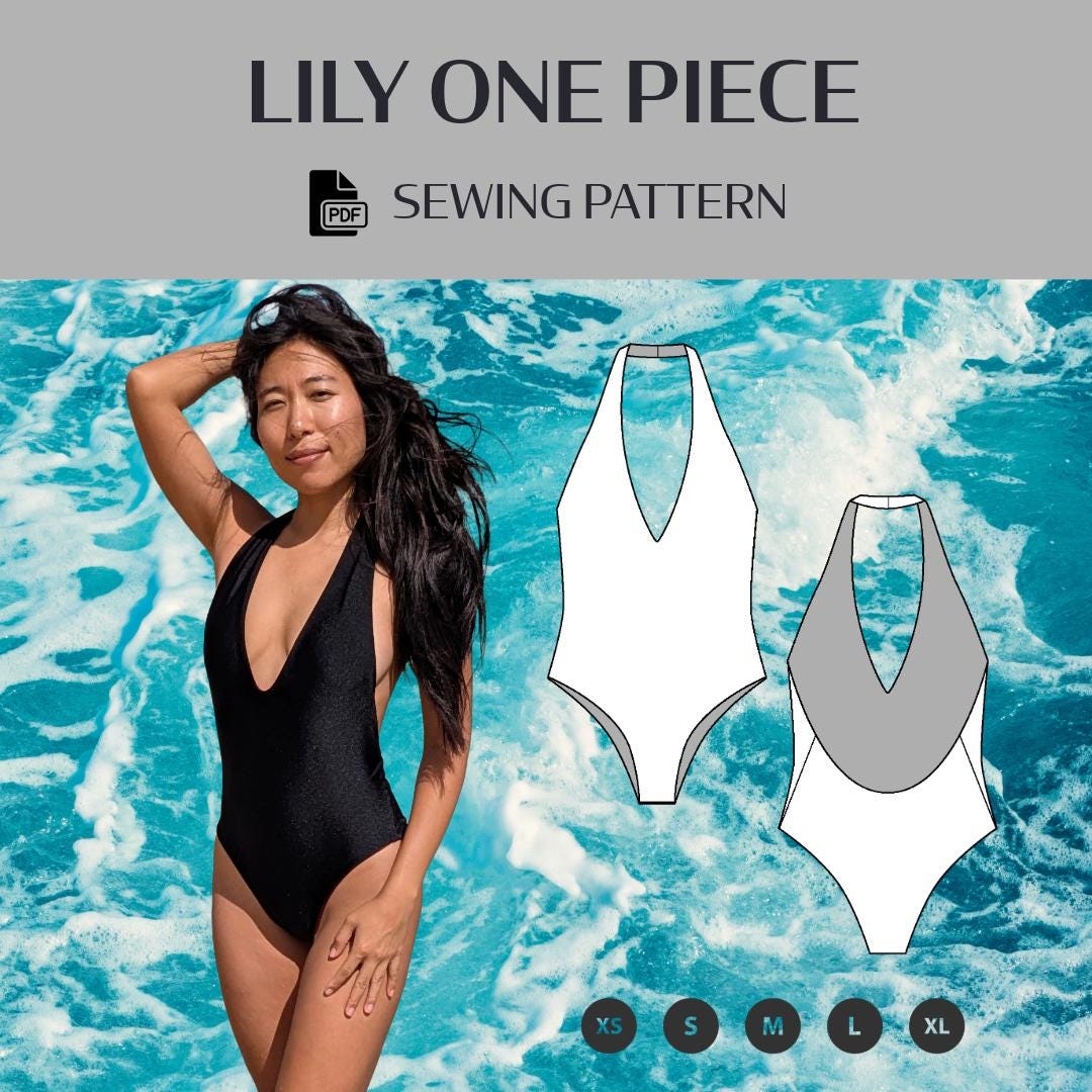 Women's Kelly Ruffle One Piece Swimsuit - Plunge V-Neck Bathing Suit With Adjustable Straps