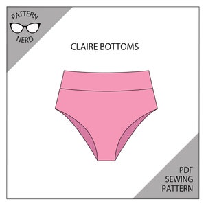 Bikini pattern high waist bottoms cheeky swimsuit sewing DIY