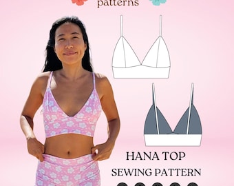 Bikini pattern triangle long line seamless reversible