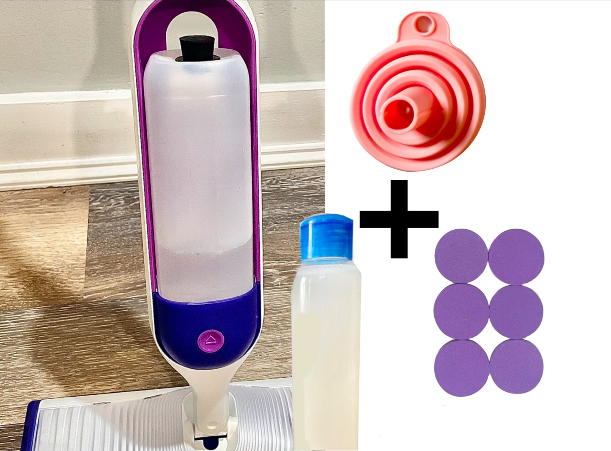 Complete Swiffer Refill Kit, PRE MODIFIED Bottle, REUSABLE Swiffer