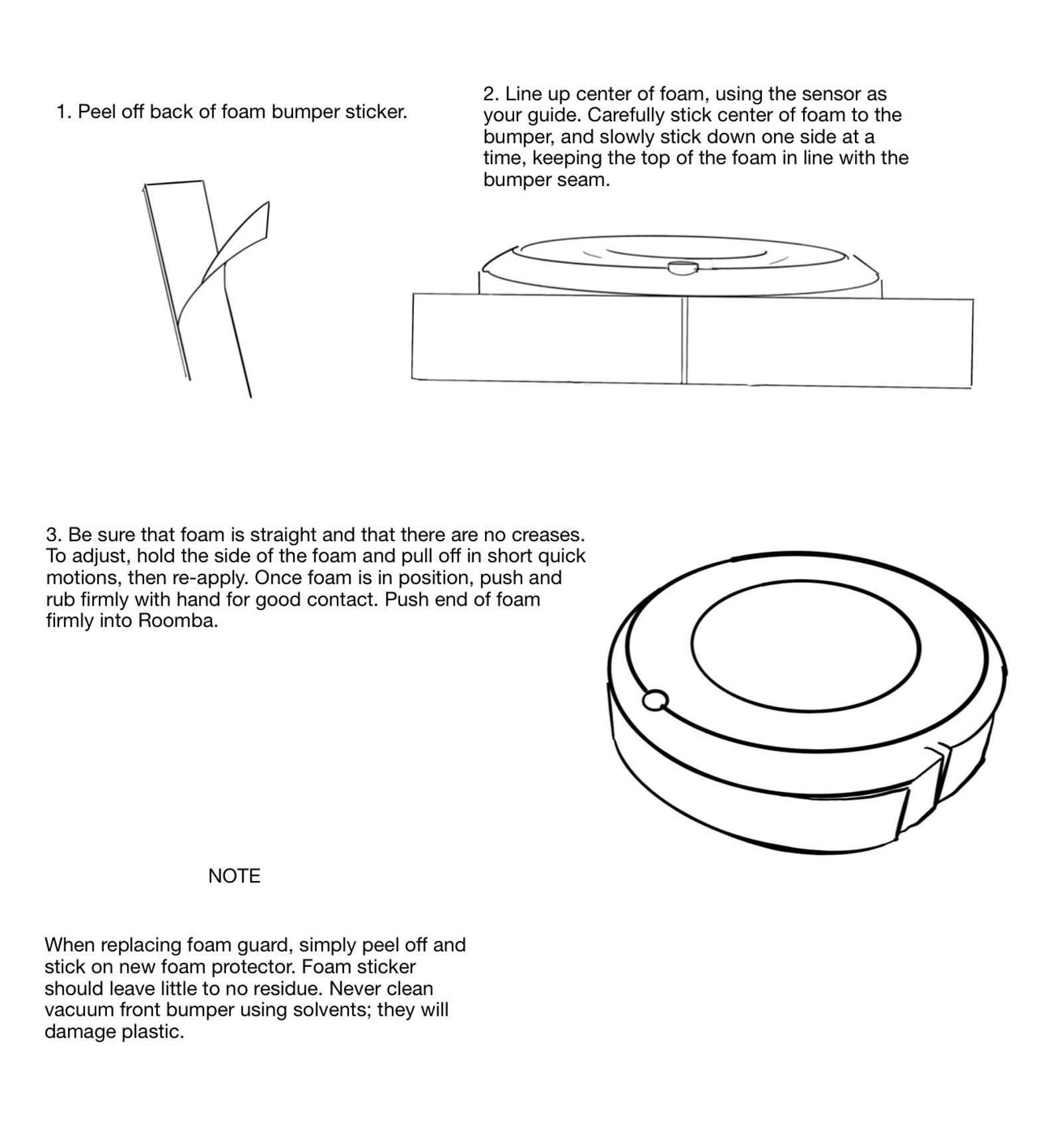 Roomba Scratch Protector, Roomba Bumper Guard, Roomba Foam Protector