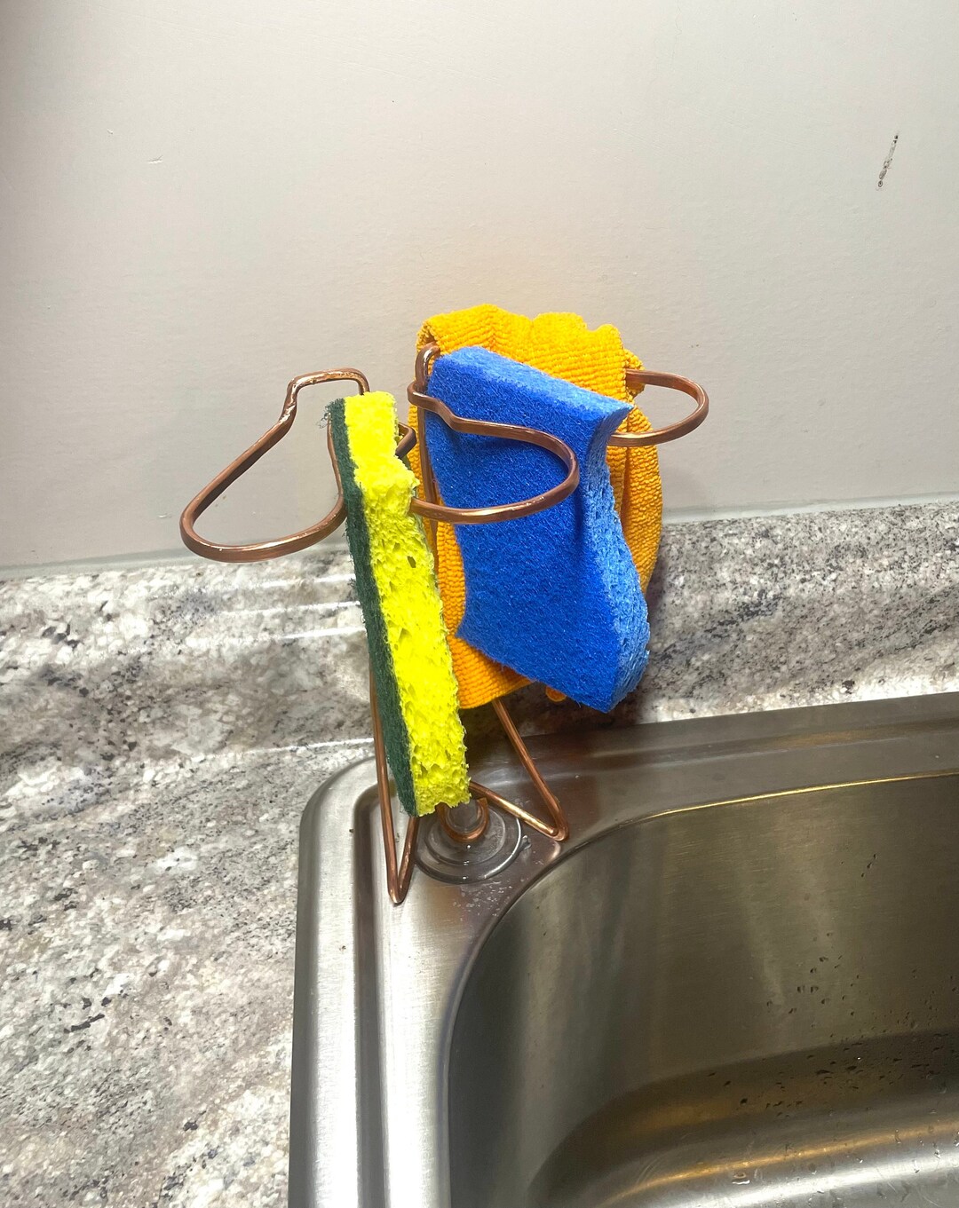 BRUSH CADDY, Sponge Holder, Dish Wand Holder, Dish Rag Holder, Kitchen Sink Organizer, Dish