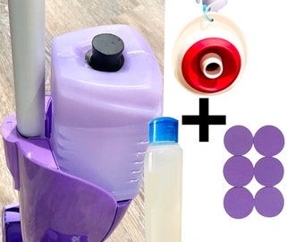 Complete Swiffer Refill kit, PRE- MODIFIED bottle, REUSABLE Swiffer bottle, refillable wet jet cartridge, eco friendly cleaning