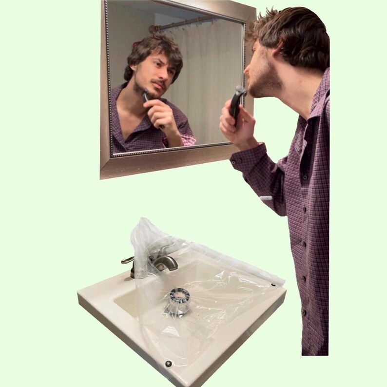 BEARD MAID, Beard Hair Catcher for Wet or Dry Shaving, Reusable, Hair