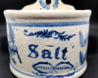 Salt glaze hanging stoneware salt box