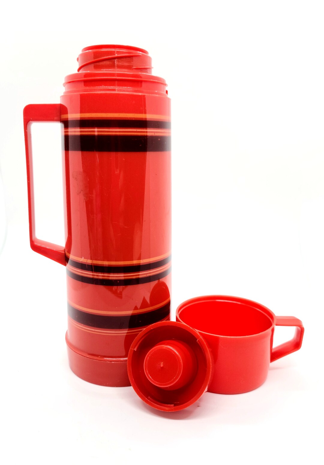 Aladdin Striped Thermos 16 Oz. One Pint Cabin Decor Vintage Etsy