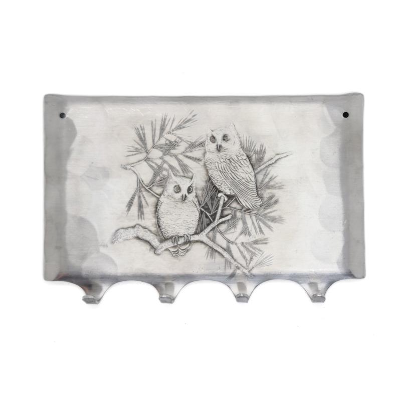 Wendell August Forge owls aluminum hanging key holder
