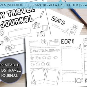 Diario di viaggio per bambini / Download immediato di PDF / Diario di viaggio / Libro dei ricordi delle vacanze