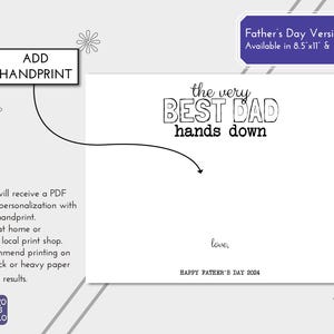 Hands Down Best Dad | Instant Download Printable PDF | Father's Day ...