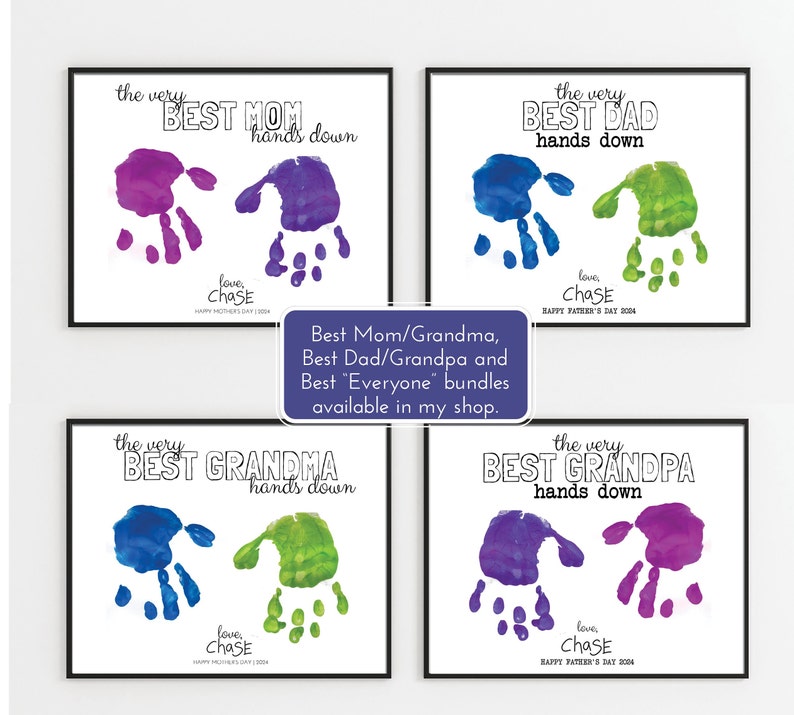 Hands Down Best Grandpa | Instant Download Printable PDF | Father's Day ...