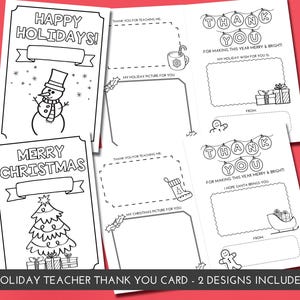 Tarjeta de agradecimiento para maestros para las fiestas imprimible / Regalo de Navidad para maestros / Agradecimiento de Navidad para maestros / Tarjeta navideña Todo sobre mi maestro