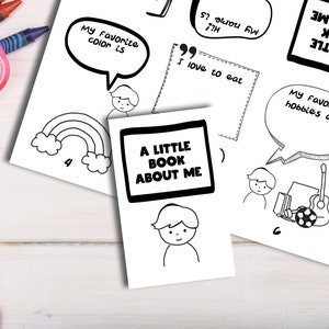 All About Me Printable Zine | Kid Interview | Fill-in-the-Blank | Birthday Keepsake | Birthday All About Me | Preschool Activity