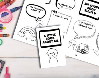 All About Me Printable Zine | Kid Interview | Fill-in-the-Blank | Birthday Keepsake | Birthday All About Me | Preschool Activity