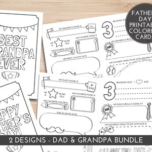 À propos de papa | À propos de grand-père | Forfait Fête des Pères | Carte à colorier imprimable | Remplissez le questionnaire vierge | Enfants, tout-petits ou préscolaire