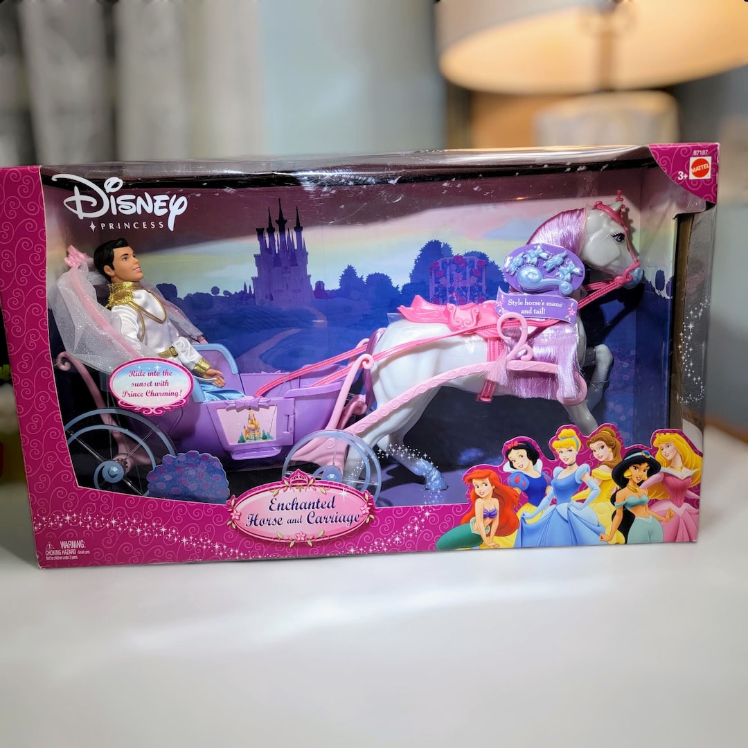 DISNEY Princess Prince Charming Enchanted Horse & Carriage Etsy