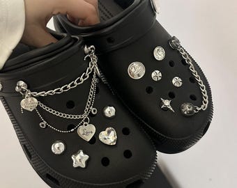 Bling Diamant Kroko Charms für Mädchen Glitzer Kroko Pin Schuhanhänger für Frauen Personalisierter Krokoschmuck
