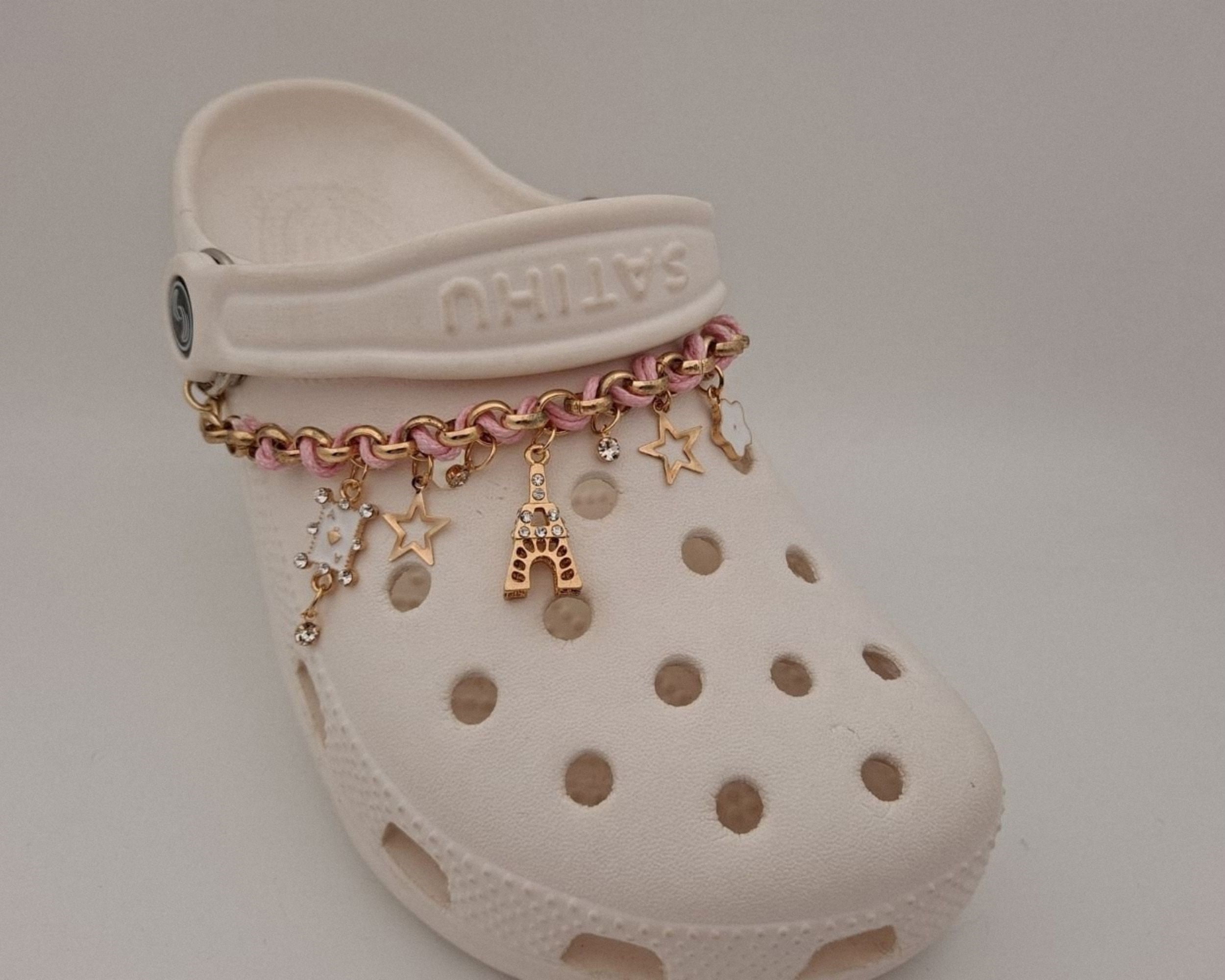 CACOLULU Bling Croc Charms for Women - 19pcs Shoe Charms for Croc Jewelry Charms for Kids/girls/teens/adult/boys Croc Pins, Trendy Designer Croc