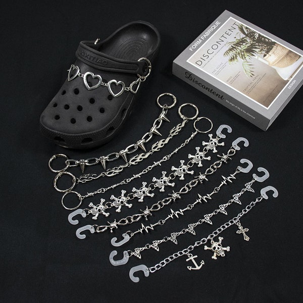 Cool Croc Chain Charms Croc Pin Schoen Charm Voor Vrouwen Gepersonaliseerde Croc Sieraden Goud Zilveren Ketting