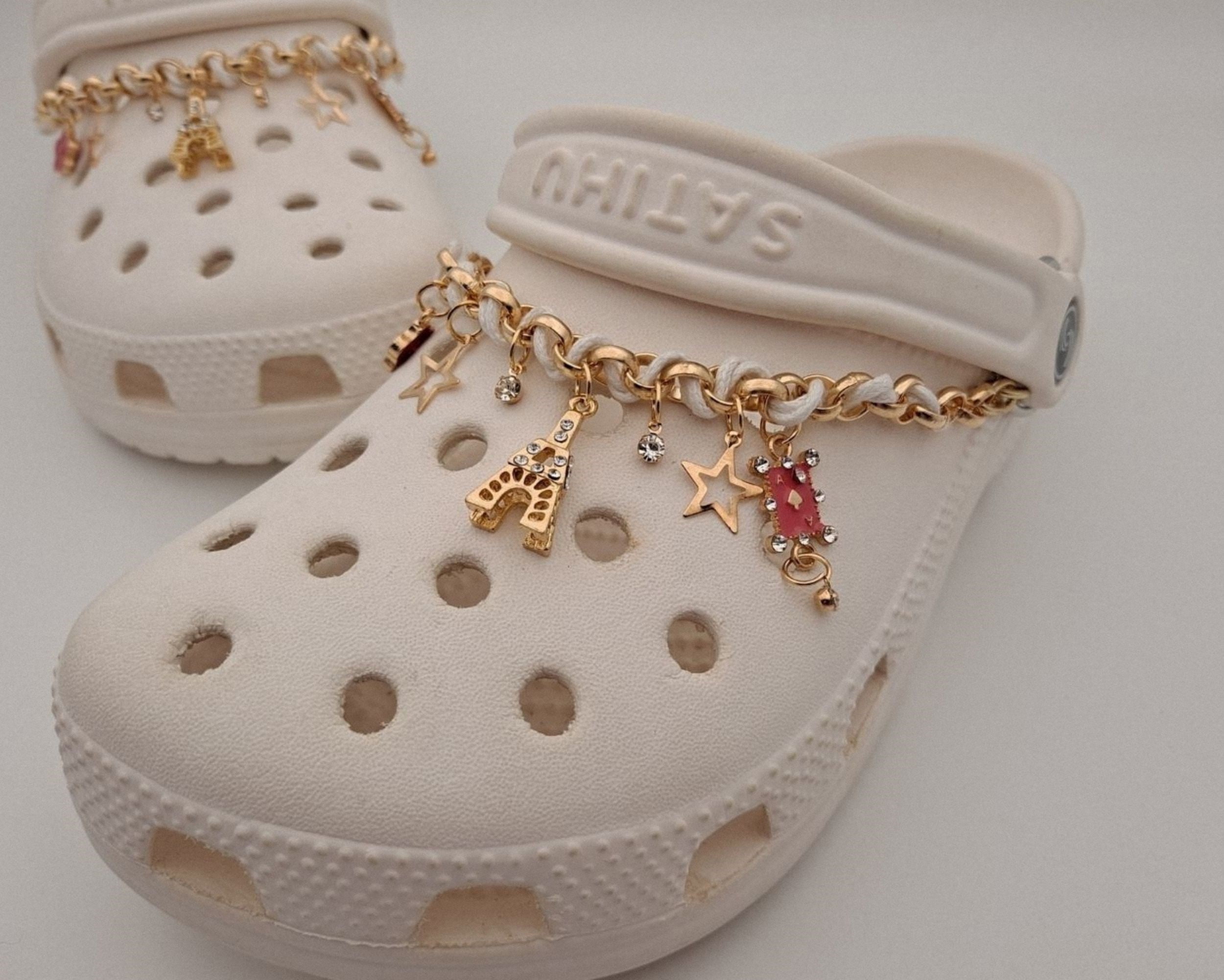  Bling Croc Charms for Women Girls,Golden Bling Shoe Charms for  Croc Sandals,Bling Chain Charm Shoes Accessories Shoe Decorations for  Birthday Gifts Party Favors : Clothing, Shoes & Jewelry