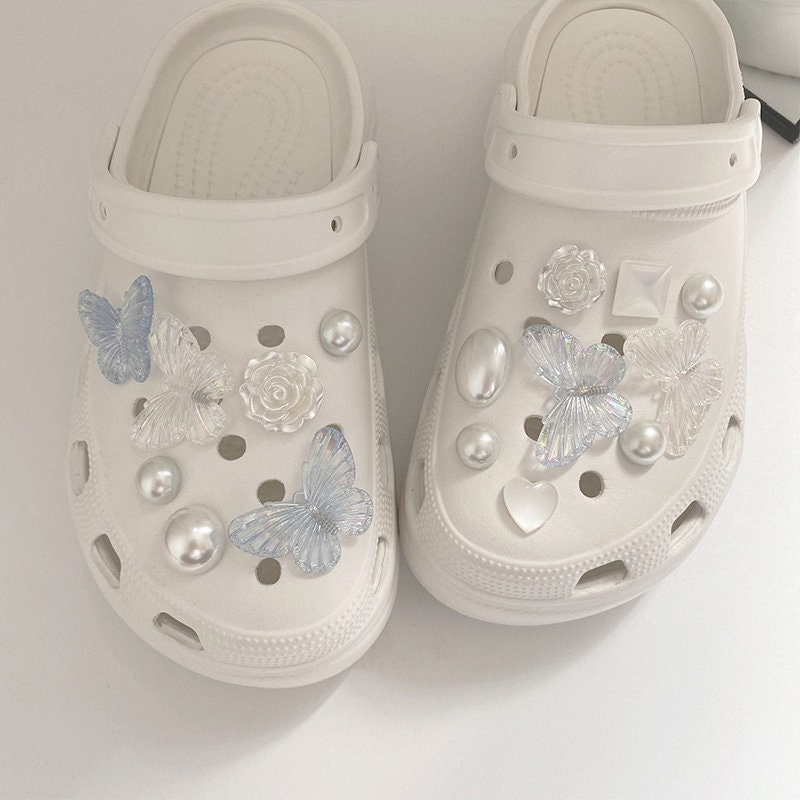 Schmetterlings Stil Croc Charms Set für Mädchen Kroko Pin Schuh Anhänger für Frauen personalisiert Croc Schmuck