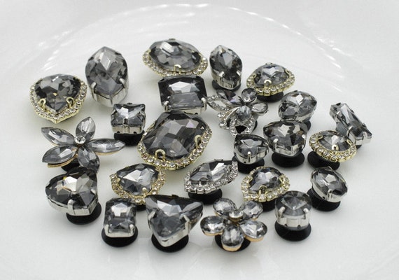 Charms Per Scarpe Con Cristalli - 17 Pezzi Orsetti Trasparenti | Decorazioni Fai Da Te Per Sandali E Borse - Foto 4