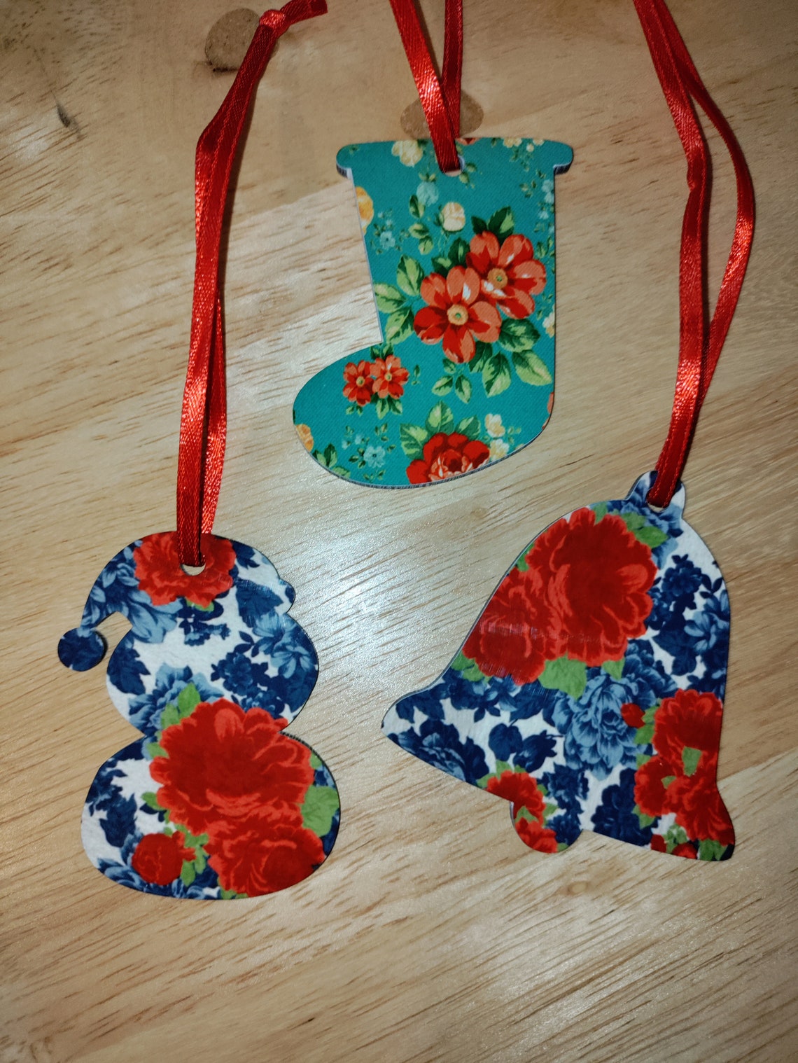 Pioneer Woman Wood Christmas Ornaments Etsy