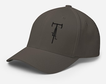 Embroidered Bicycle Hat: Flexfit Cycling Cap, Blue Water Design