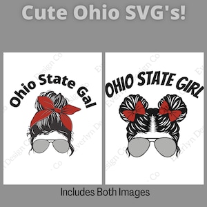 Mamá vida SVG, Mamá vida SVG, Moño desordenado SVG, Ohio SVG, Fútbol de Ohio SVG, Mamá e hija SVG - Imprimible, Cricut y Silhouette