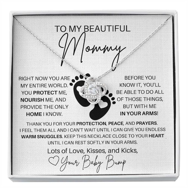 Mommy to Be necklace from your baby bump, perfect gift for mother's day, birthday, baby shower, or just because