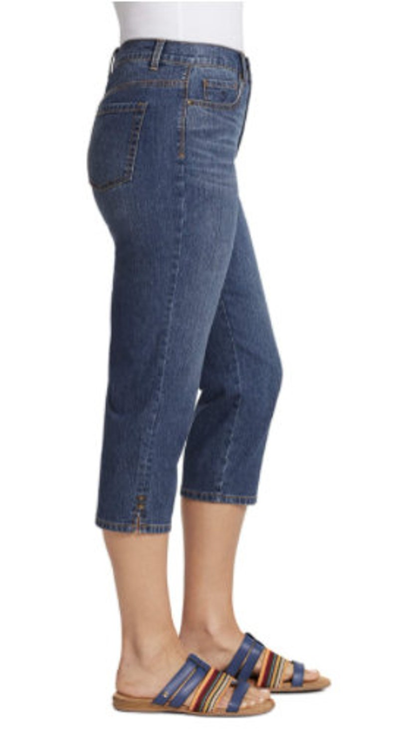 Gloria Vanderbilt Women's Amanda Capri Jeans Blue 12 Etsy