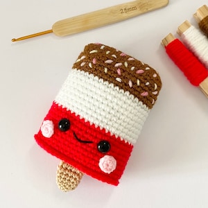 Fabio the Ice Lolly - PDF Amigurumi Crochet Pattern Popsicle Ice cream