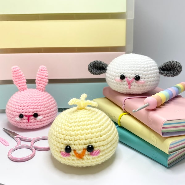 Easter Mochi - PDF Easy Amigurumi Crochet Pattern Bunny Chick Lamb