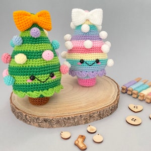 Carol and Joy the Christmas Sisters - PDF Amigurumi Christmas Tree Crochet Pattern