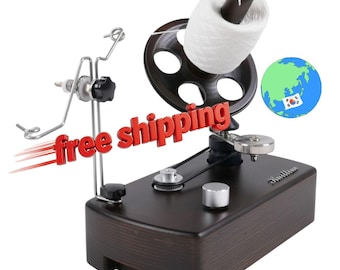 Portable Electric Yarn Winder, No Clamp, Quiet Center Pull Yarn Maker, Skein Cone Tool