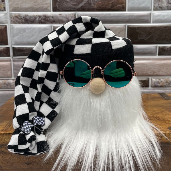 Race Car Gnome|Racing Gnomes|Sprint Cars|Stock Cars|Checkered Flag|Cars Gnome|Gnomes|Handmade Gnomes