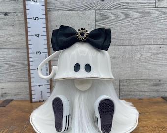 Ghost Gnomes|Halloween Gnomes|Small Tea Cup Gnomes|Small Gnomes|Tea Cup Gnomes|Gnomes with Shoes|Gnomes|Handmade Gnomes