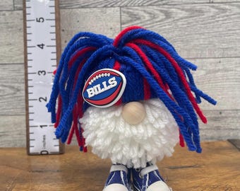 Football Gnomes|Gnomes with Shoes|Small Gnomes|Handmade Gnomes|Gnomes|Bills|Buffalo Bills