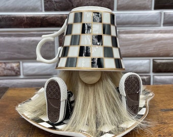 Small Tea Cup Gnomes|Car Racing Gnomes|Tea Cup Gnomes|Gnomes with Shoes|Gnomes|Handmade Gnomes