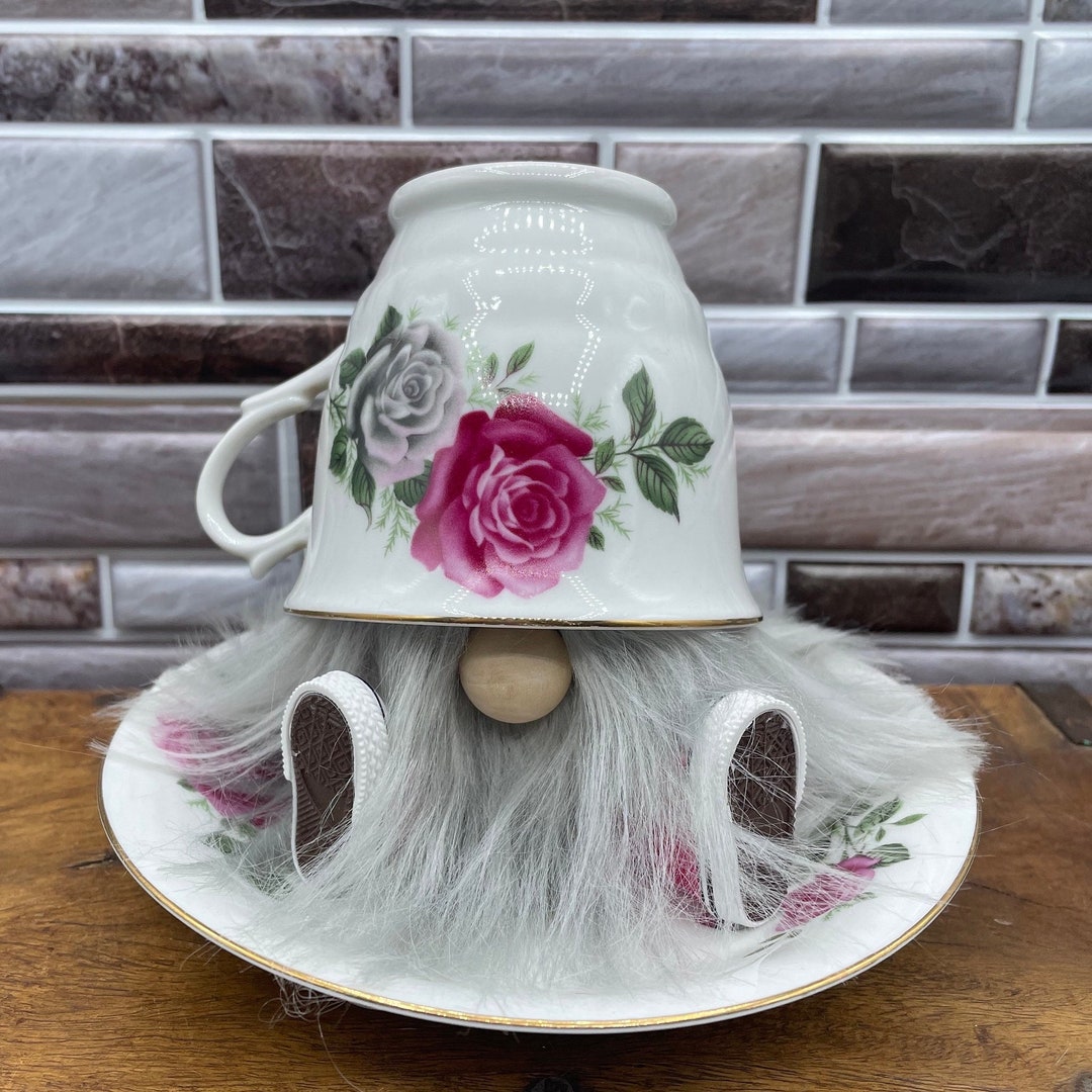 Tea Cup Gnomesgnomes With Shoesgnomeshandmade Gnomes Etsy