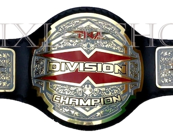 TNA Division Championship Wrestling Belt Title With Chrome Leather Strap